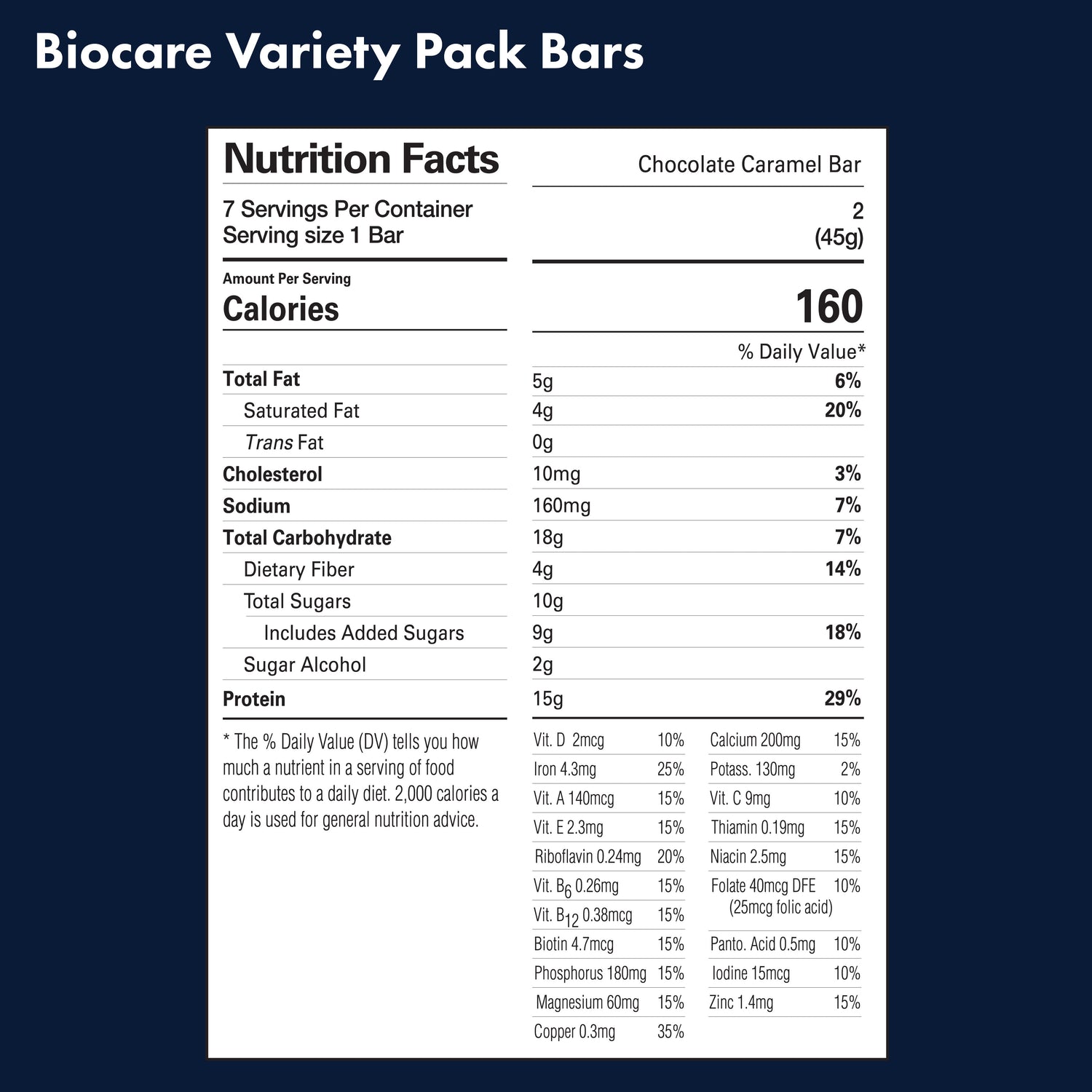 15G Protein Bars Variety Pack (7-Count) by Biocare