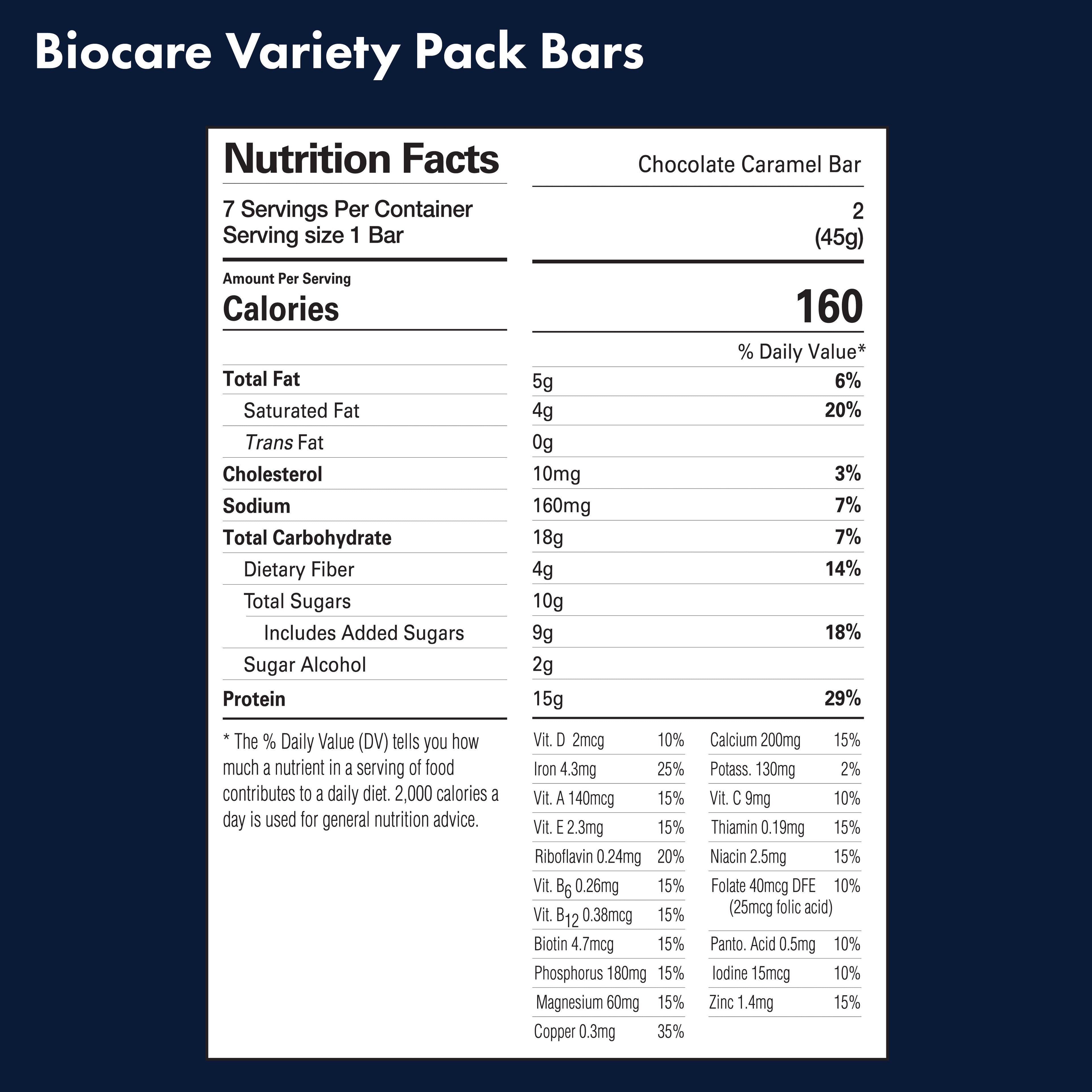 15G Protein Bars Variety Pack (7-Count) by Biocare