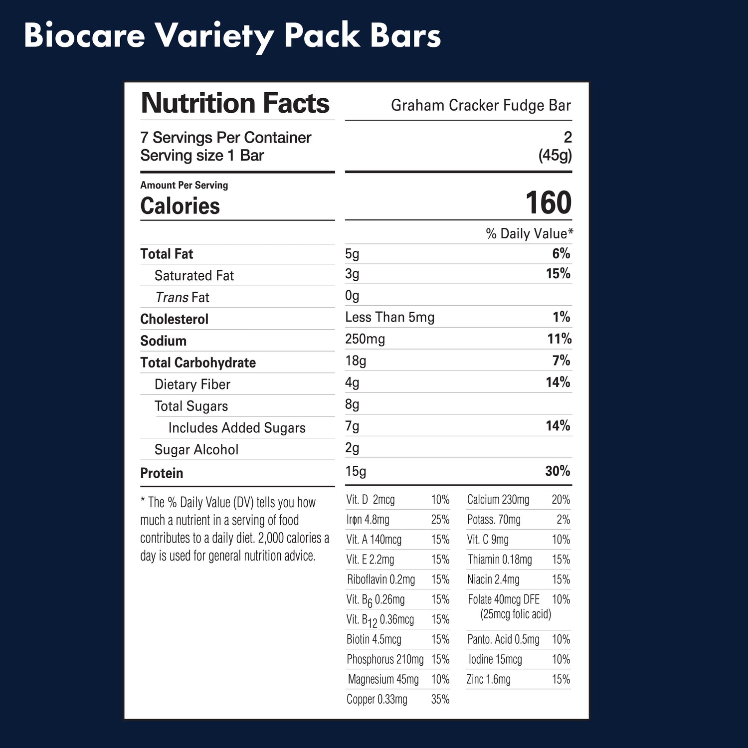 15G Protein Bars Variety Pack (7-Count) by Biocare