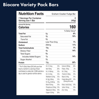 15G Protein Bars Variety Pack (7-Count) by Biocare