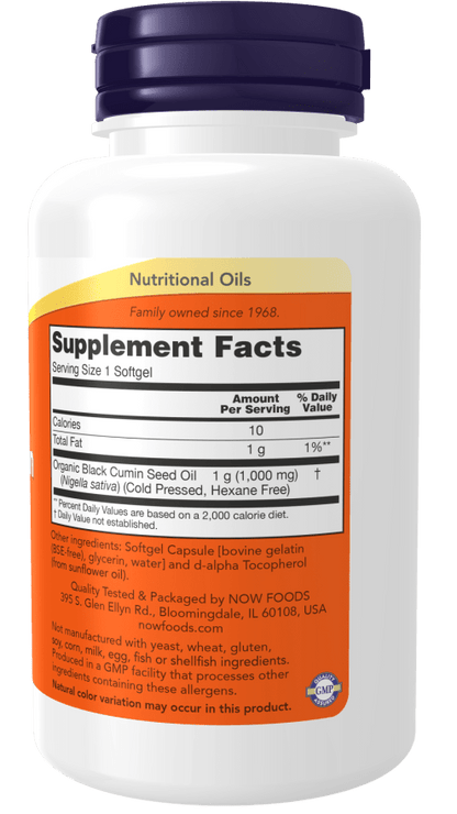 Black Cumin Seed Oil 1,000mg by Country Life Natural Foods