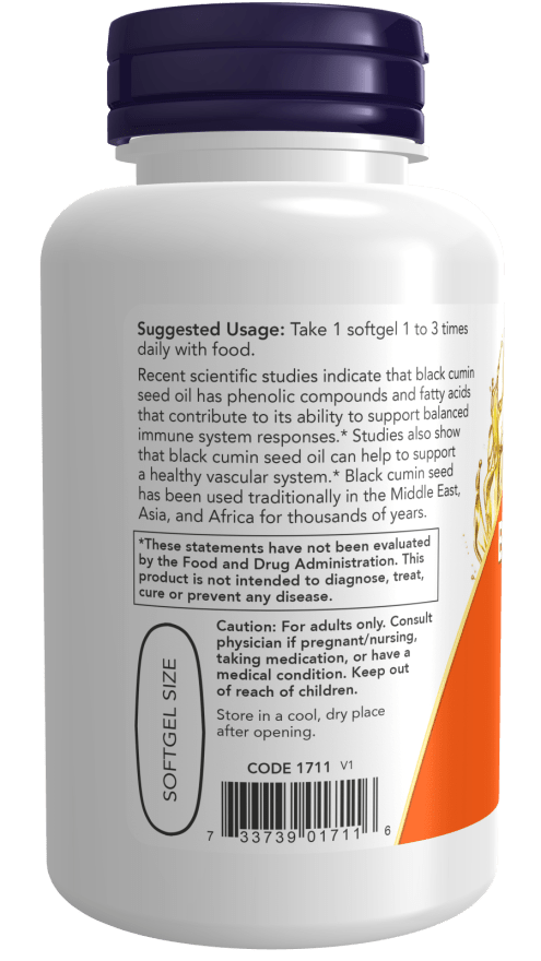 Black Cumin Seed Oil 1,000mg by Country Life Natural Foods