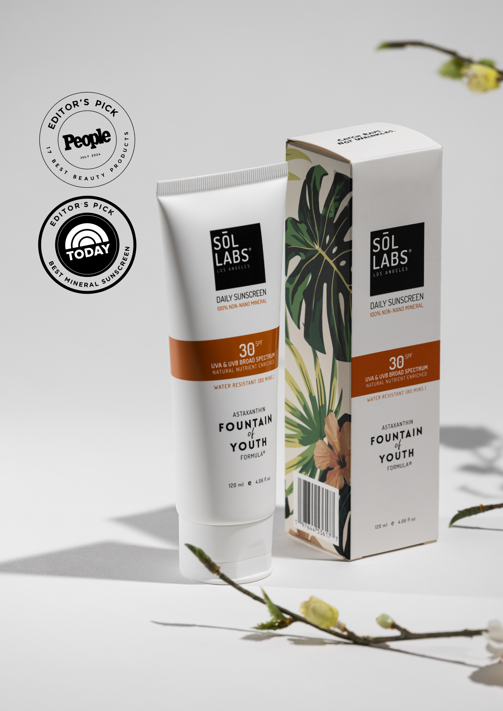 SOL LABS® Natural Mineral SPF 30 Daily Sunscreen Lotion - Broad Spectrum UVA/UVB Protection &amp; Hydrating Formula by SOL LABS