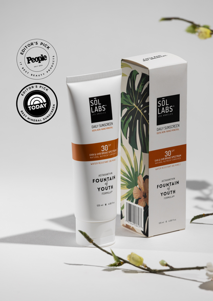 SOL LABS® Natural Mineral SPF 30 Daily Sunscreen Lotion - Broad Spectrum UVA/UVB Protection &amp; Hydrating Formula by SOL LABS