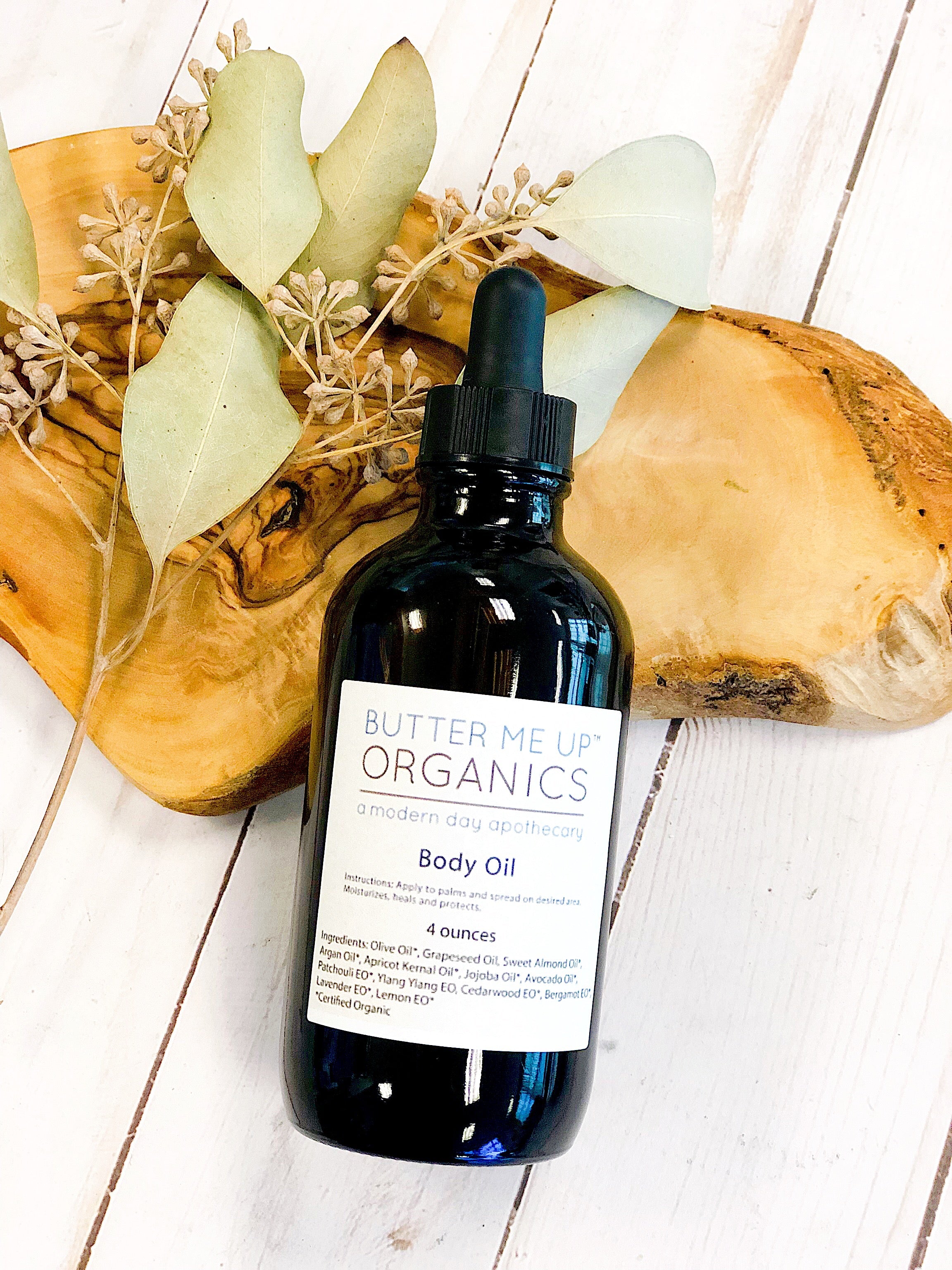 Organic Body Oil / Body Oil / Moisturizer / Organic Oils / Dry Skin Formula by Butter Me Up Organics