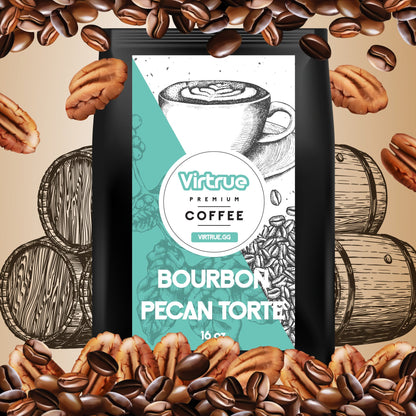 Bourbon Pecan Torte Flavored Coffee – 16oz | Virtrue Premium by Virtrue