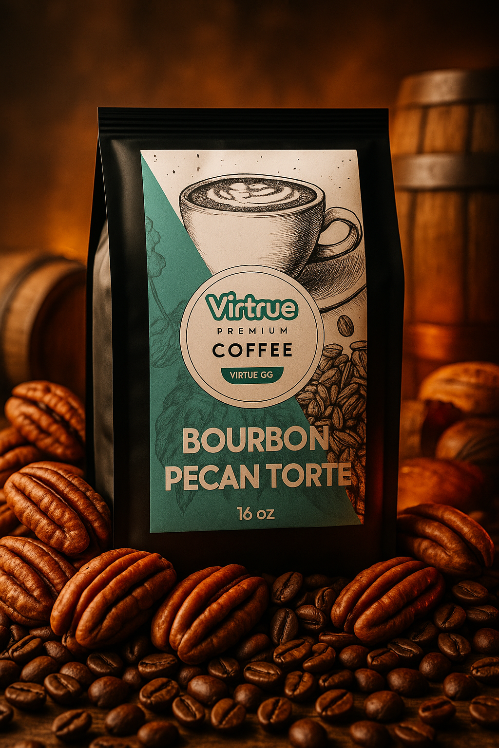 Decaf Coffee – 16oz | Full Flavor No Jitters , Small Batch, Expertly Roasted by Virtrue