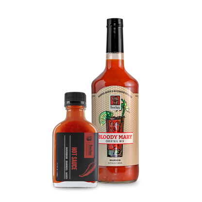 Bloody Mary Bundle: Bourbon Barrel Bloody Mary Mix &amp; Barrel Aged Hot Sauce by Bourbon Barrel Foods