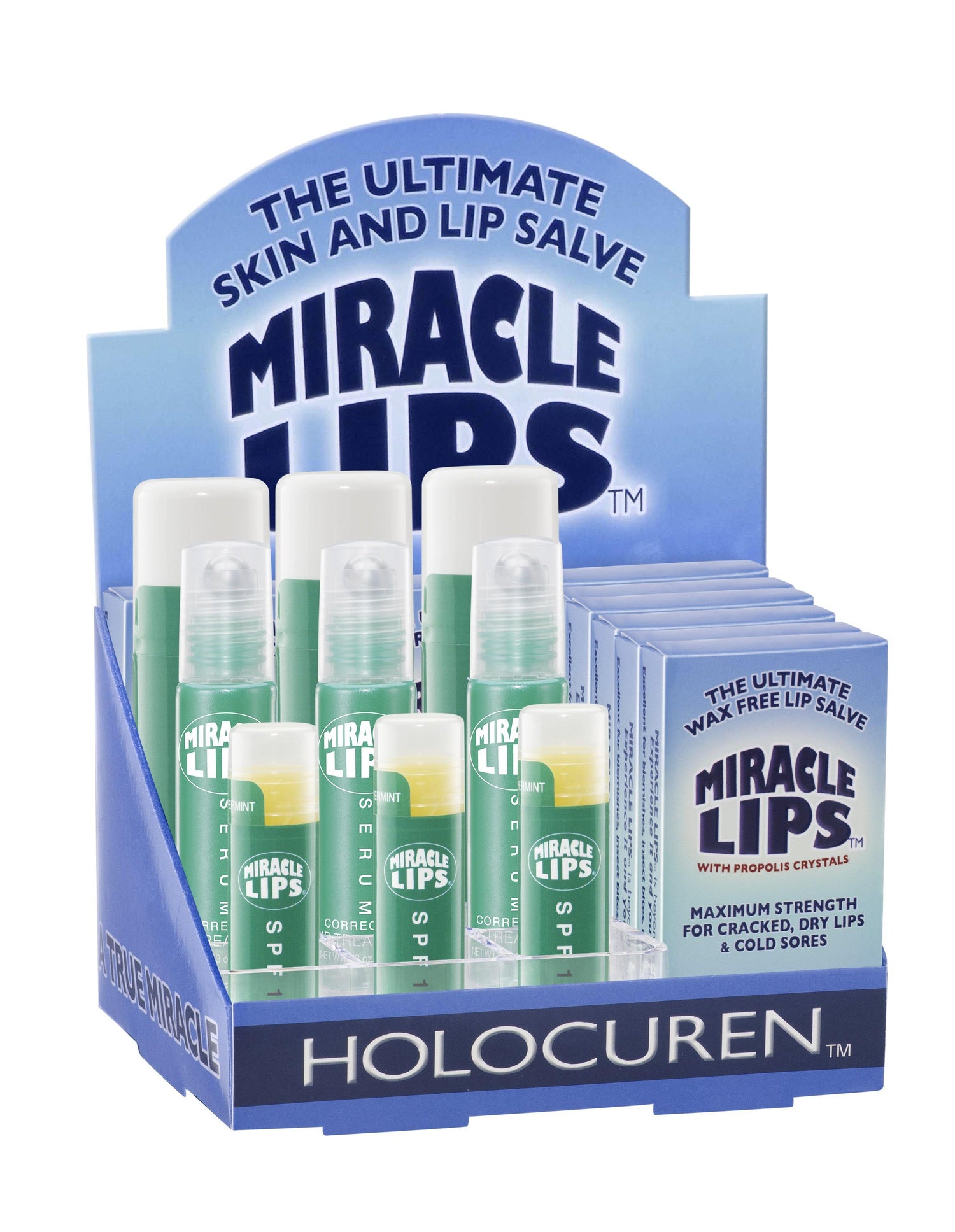 Holocuren Miracle Lips 3-Pack – Salve, Serum &amp; SPF 15 Protect by HOLOCUREN - Official Website