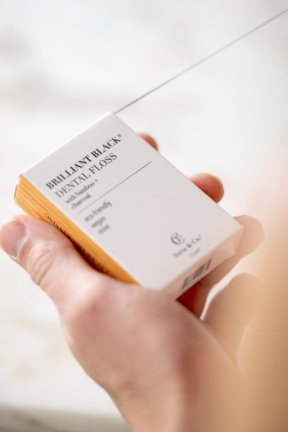 Brilliant Black® Floss – Whitens Between Teeth Naturally by Terra &amp; Co.