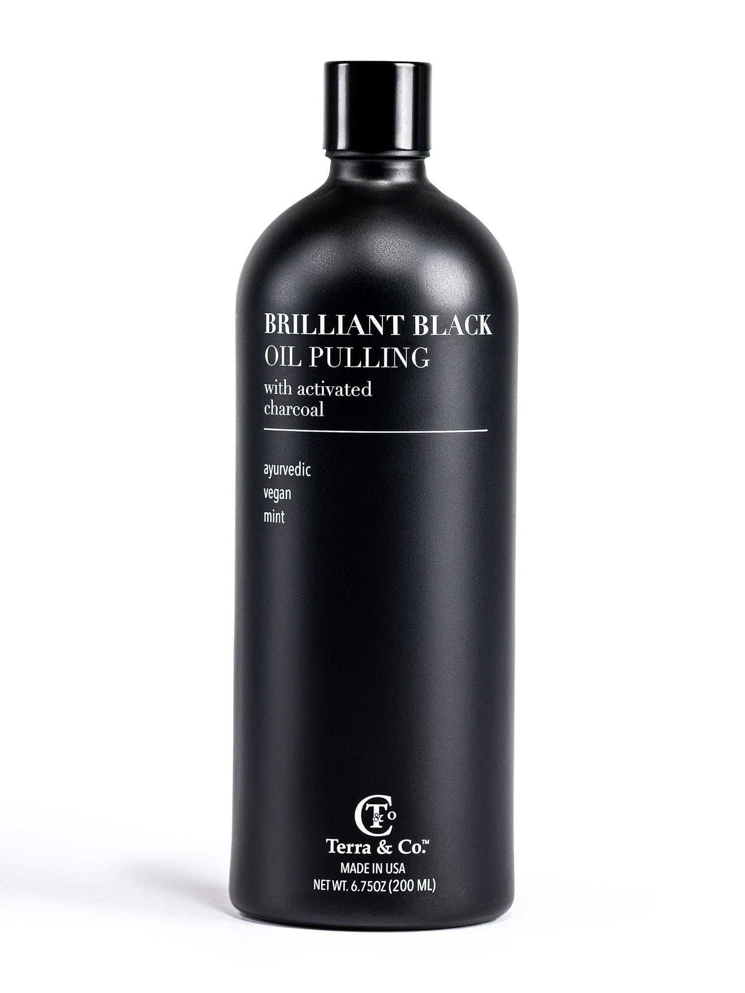 Brilliant Black® Oil Pulling – Ayurvedic Mouthwash for Teeth Whitening, Detox &amp; Gum Health by Terra &amp; Co.