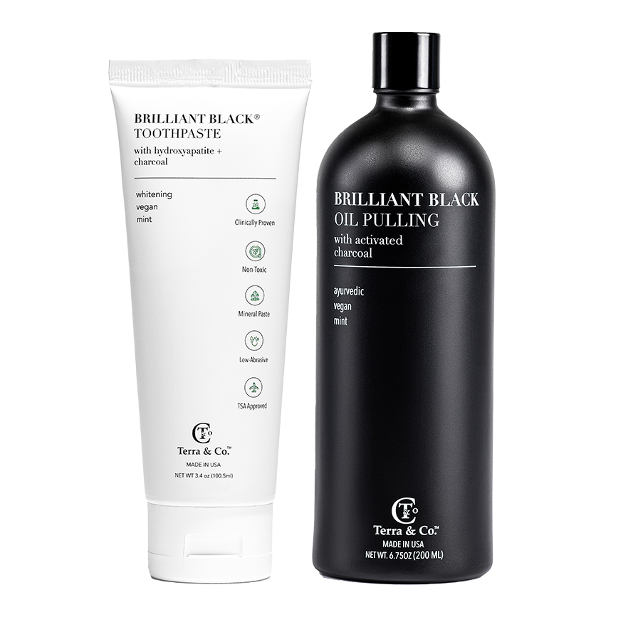 Brilliant Black® Toothpaste | Fluoride-Free Activated Charcoal Whitening – Terra &amp; Co. by Terra &amp; Co.