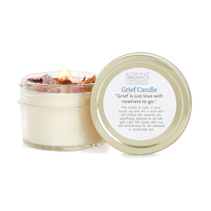 Grief Candle / Intention Candle / Essential Oil Candle / Soy Wax Candle / Candle for Grief by Butter Me Up Organics