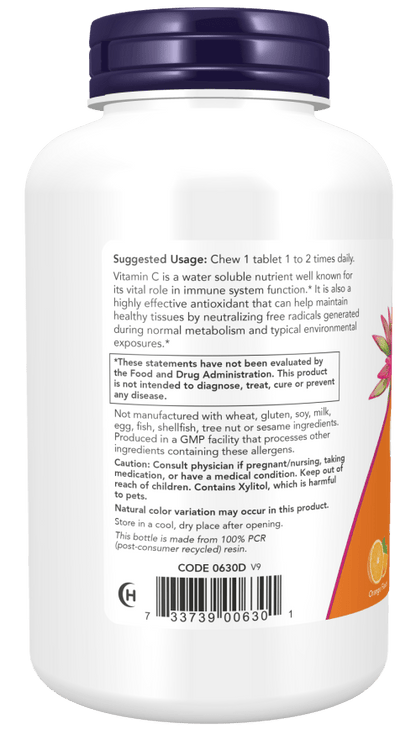 C-500 Chewable Orange by Country Life Natural Foods