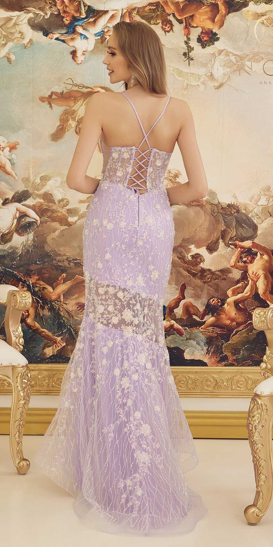 Nox Anabel C1195 Floor Length Fitted Sleeveless Floral Applique Gown by DiscountDressShop