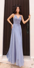 Nox Anabel C1462 Long A-Line Flowy Chiffon Embroidered Lace Dress by DiscountDressShop
