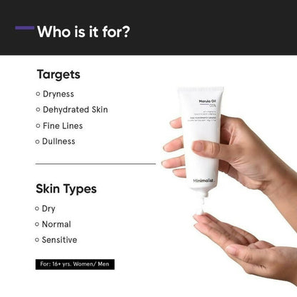 Minimalist 5% Marula Oil Moisturizer With Hyaluronic Acid &amp; Vitamin F &amp; E by Dista