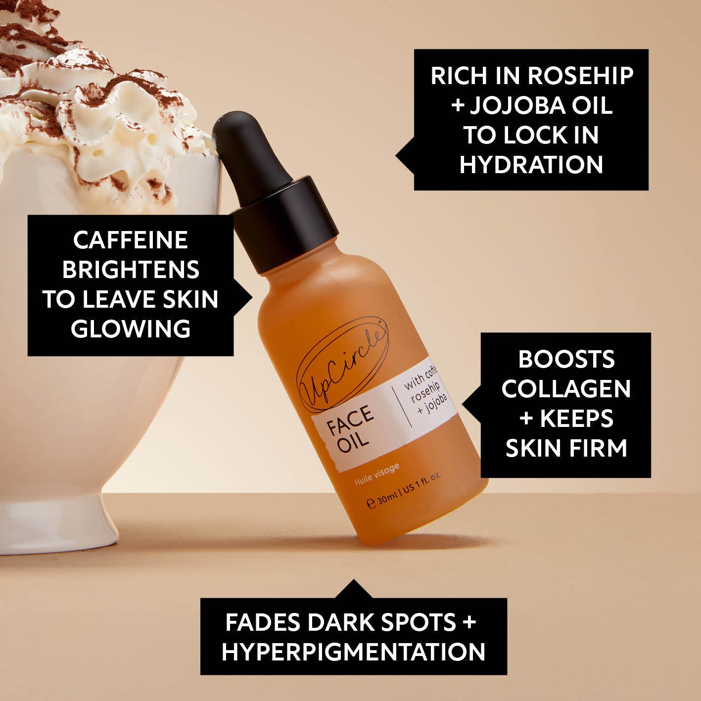 Hydrating Face Oil with Coffee Extract by UpCircle