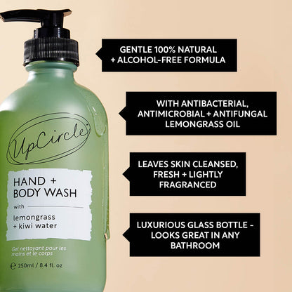 Natural Hand + Body Wash with Lemongrass - Travel Size by UpCircle