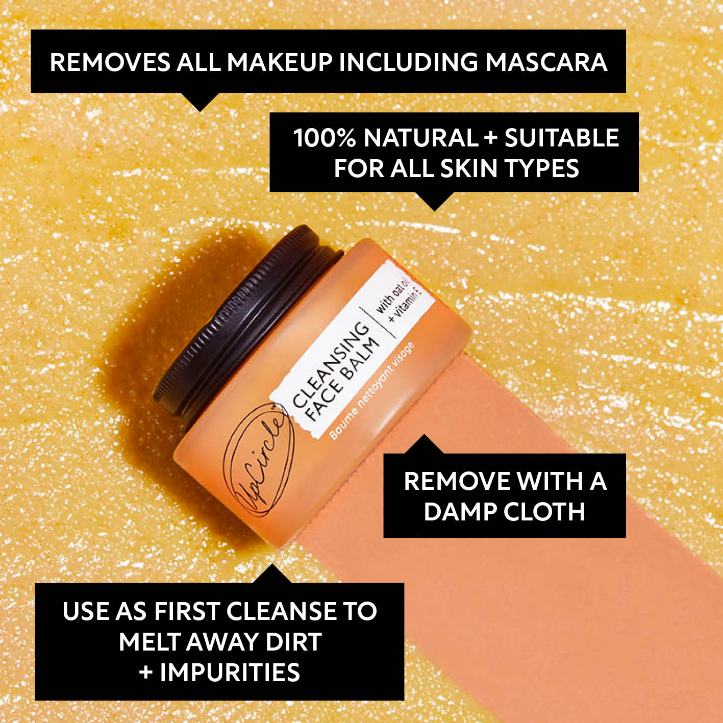 Cleansing Face Balm with Oat Oil + Vitamin E - Travel Size by UpCircle