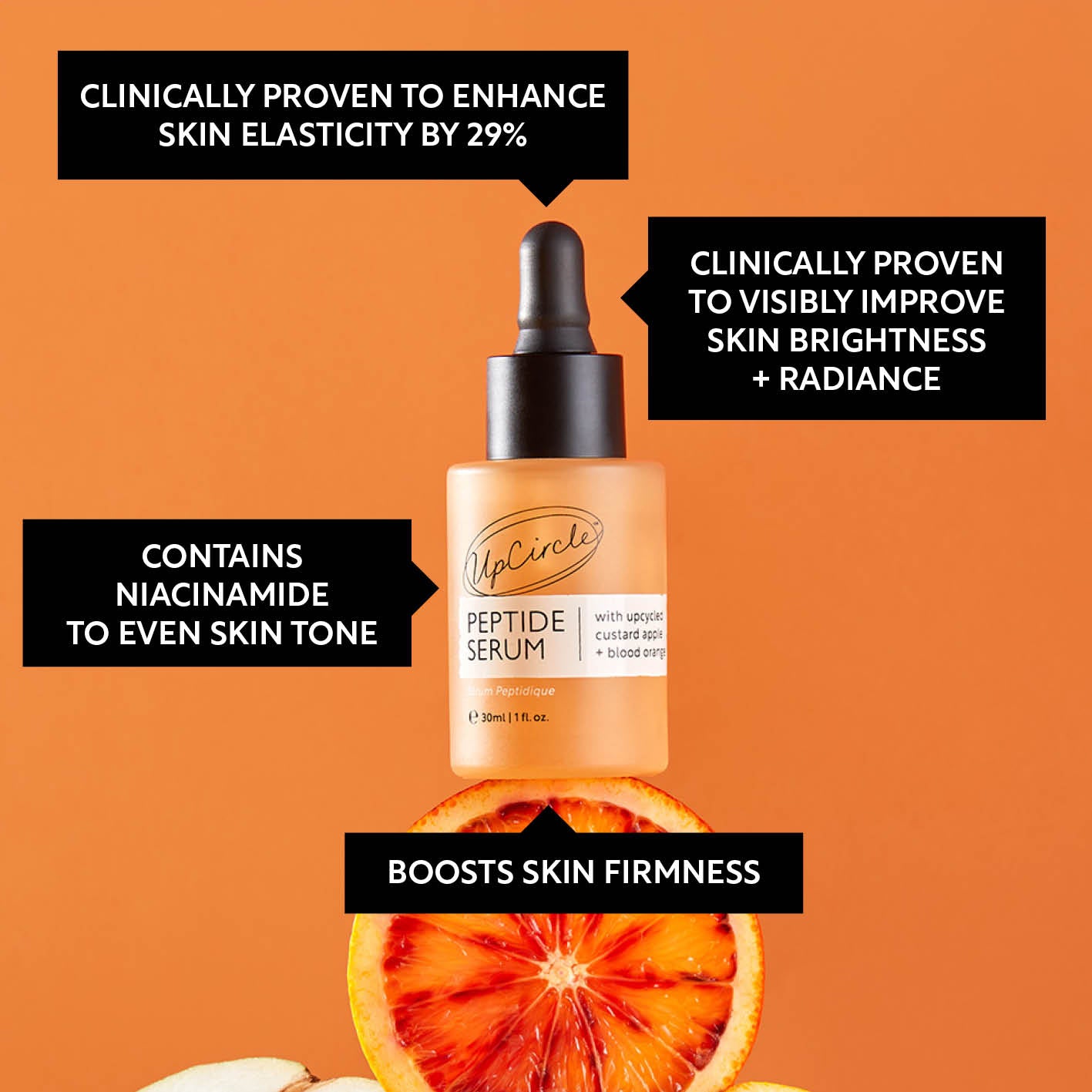 Peptide Serum with Custard Apple + Blood Orange - Travel Size by UpCircle