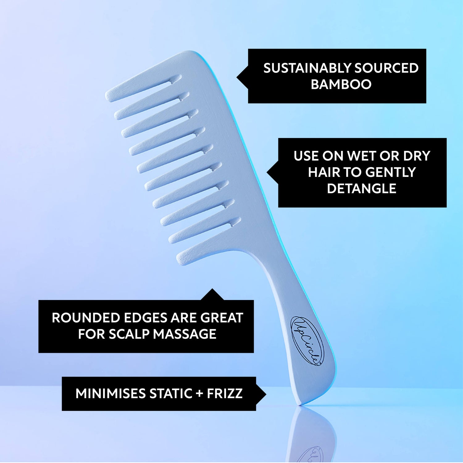 Bamboo Wide Tooth Comb by UpCircle