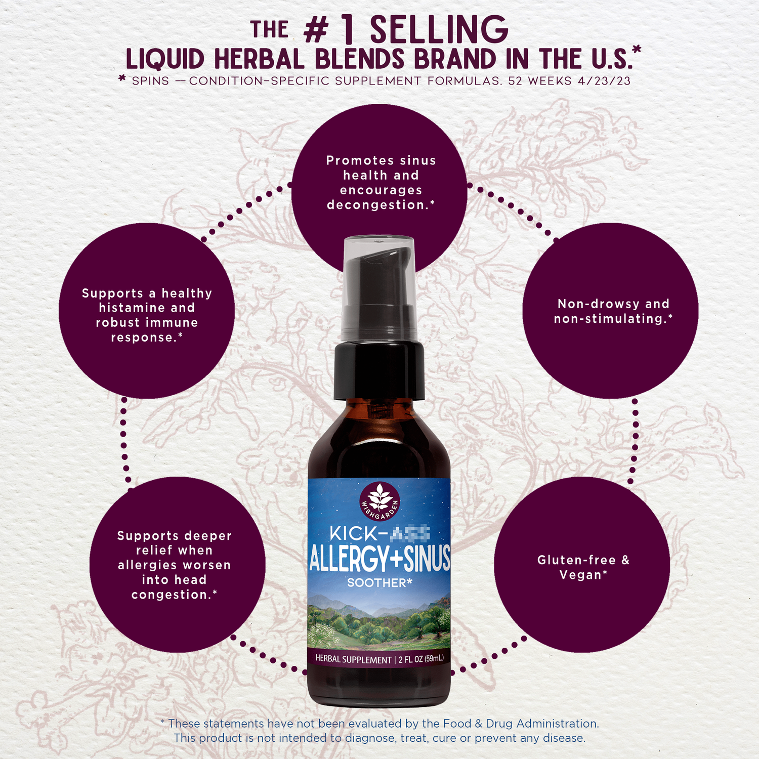 Kick-Ass Allergy &amp; Sinus, Soother by WishGarden Herbs