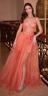 Ladivine CB146 Short Prom Dress With Removable Overskirt by DiscountDressShop