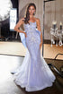Ladivine CB167 Fitted Radiant Beadwork Scoop Neckline Dress Oversized Bow Train by DiscountDressShop