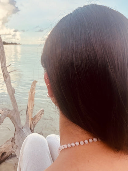 Pure Gemstone + Natural Rose Quartz || Beaded Necklace by CanyonLeaf