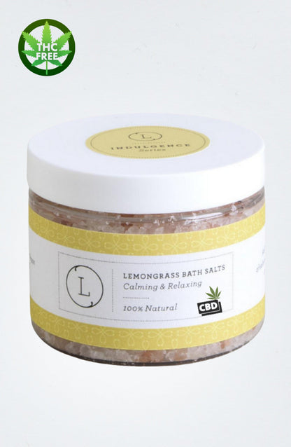 CBD Grapefruit Natural Bath Salt Soak with CBD. Made with Dead sea, Epsom and Himalayan salts (THC free) by Lizush