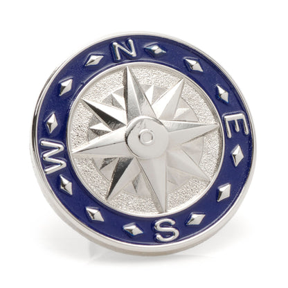 Blue Compass Lapel Pin by Cufflinks.com