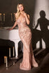 Ladivine CC0801 Sculpted Sweetheart Crystal Beading Fitted Evening Gown by DiscountDressShop