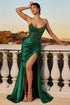 Ladivine CC467 Dress Scoop Neck Strapless Fitted Satin Prom Gown by DiscountDressShop