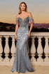 Ladivine CC477 Dress Beaded Off The Shoulder Mermaid Prom Dress by DiscountDressShop