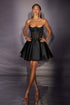 Ladivine CC502 Fit and Flare Crystal and Beaded Mini Dress by DiscountDressShop