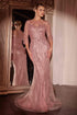 Ladivine CD0105 Long Sleeve Sequin Mermaid Gown by DiscountDressShop