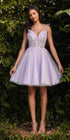 Cinderella Divine CD0188 Short A-Line Tulle and Lace Dress by DiscountDressShop