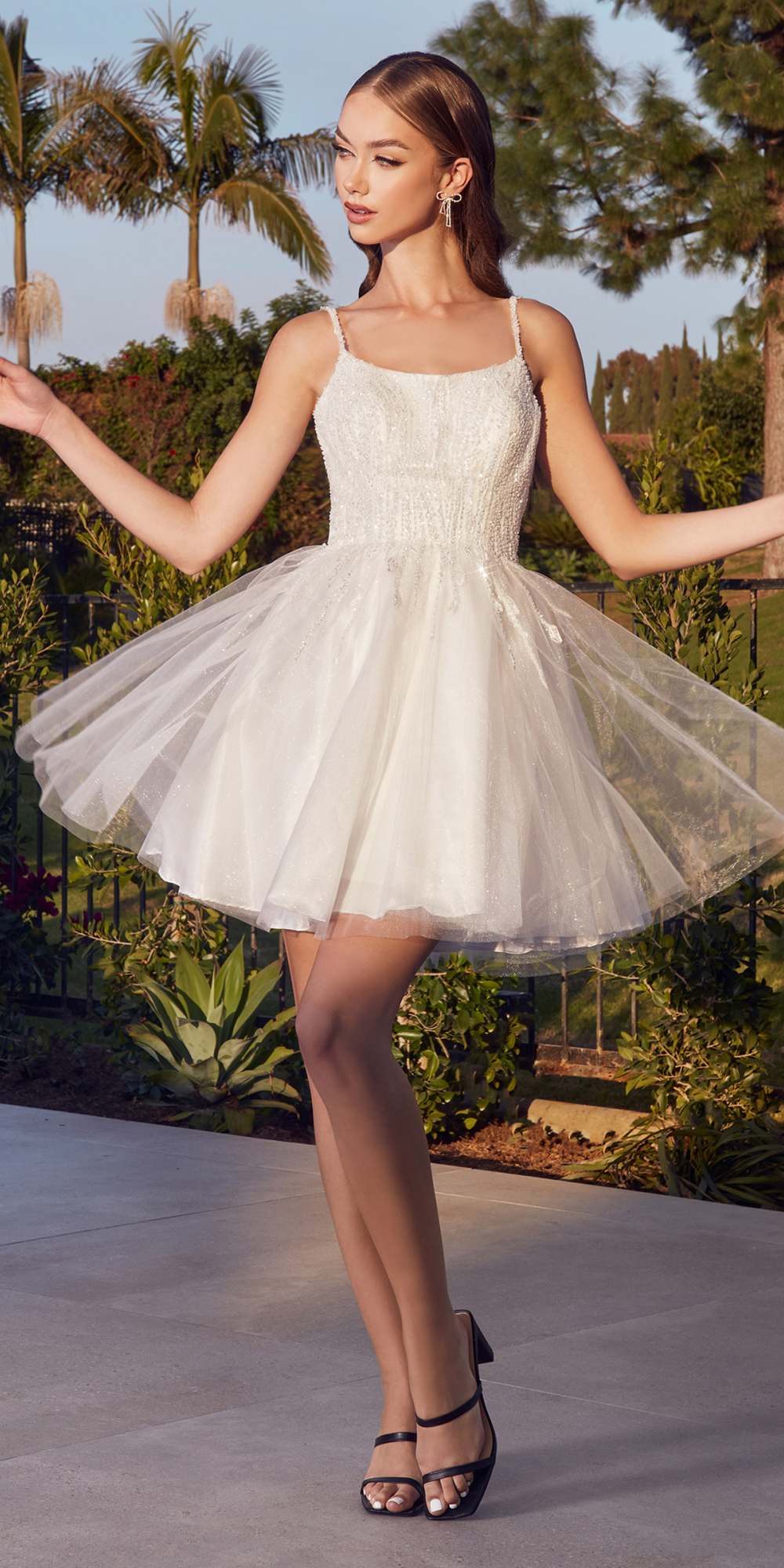 Cinderella Divine CD0212 Layered Tulle A-Line Short Dress by DiscountDressShop