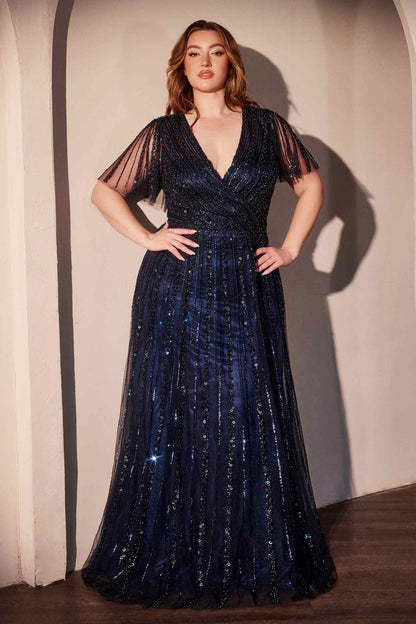 Ladivine CD0241 Dress Sequin Embellished A-Line Gown by DiscountDressShop