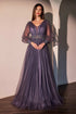 Ladivine CD0938 Long Sleeve Mother of Bride A-Line Dress by DiscountDressShop