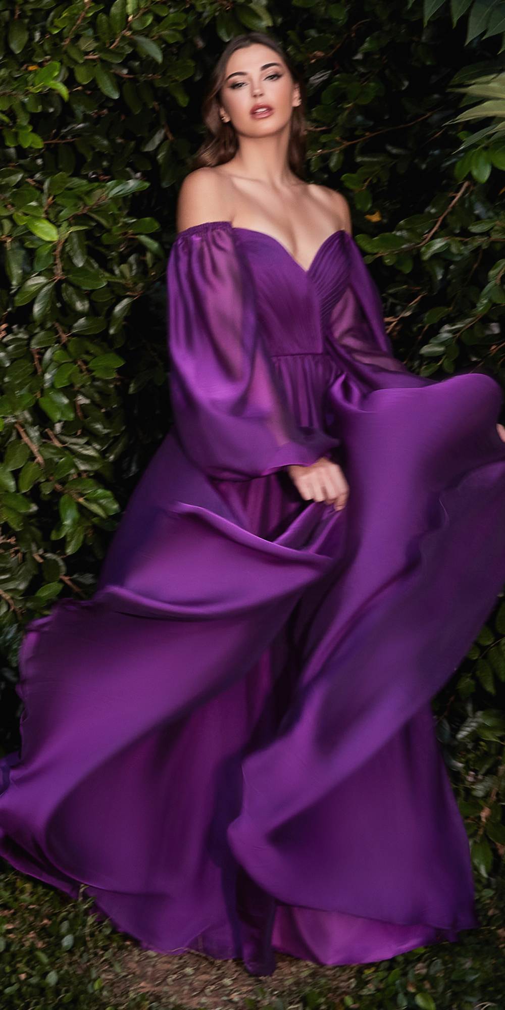 Cinderella Divine CD243 Long Sleeve A-Line Dress by DiscountDressShop