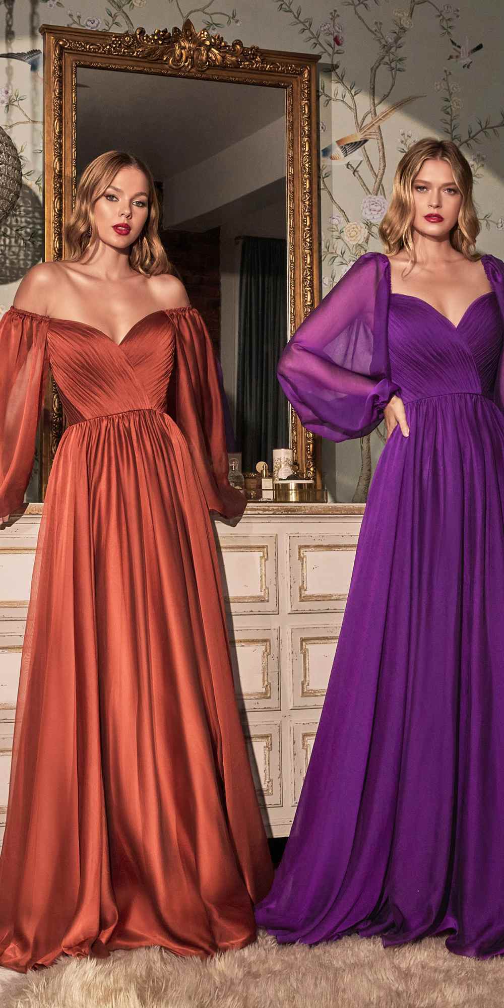 Cinderella Divine CD243 Long Sleeve A-Line Dress by DiscountDressShop