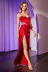 Ladivine CD375 Dress Satin Cut Out Fitted Gown by DiscountDressShop