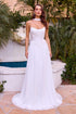 Ladivine CD386W Chiffon Strapless A-Line Bridal Gown by DiscountDressShop