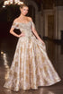 Ladivine CD682 Off the Shoulder Beaded Bodice Ball Gown by DiscountDressShop