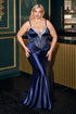Ladivine CD752C Dress Fitted Satin Embellished Plus Size Gown by DiscountDressShop