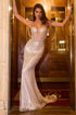 Ladivine CD767 Dress Strapless Crystal Fitted Gown by DiscountDressShop