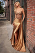 Ladivine CD773 Dress Strapless Crystal Satin Gown by DiscountDressShop