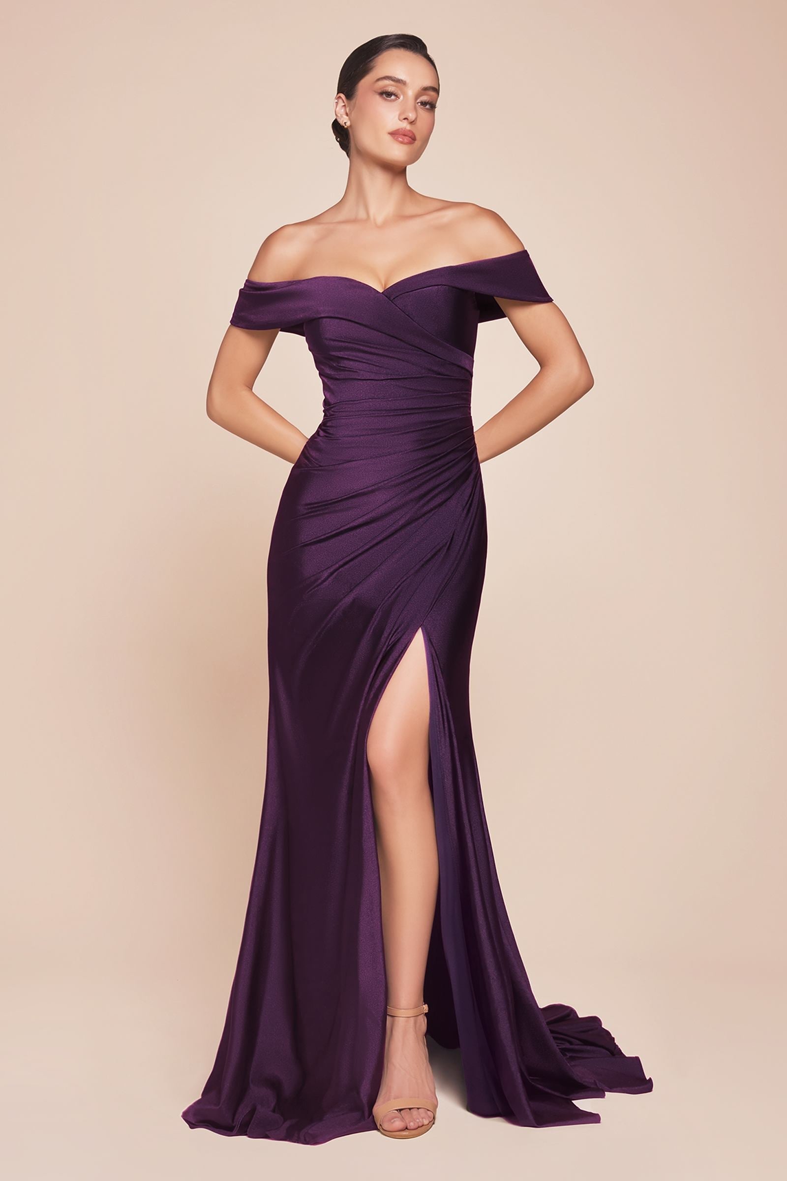 Ladivine CD790 Dress Off the Shoulder Stretch Spandex Gown by DiscountDressShop